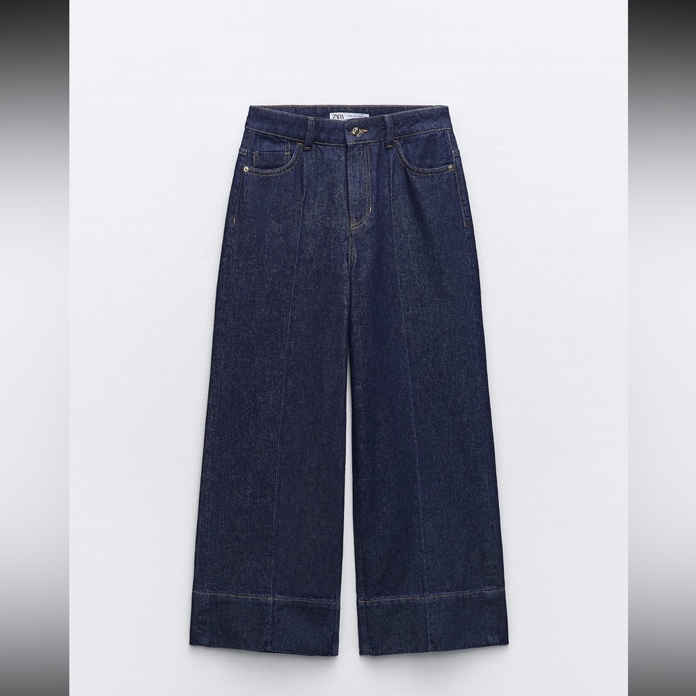 Cropped Wide Leg Central Seam Z1975 Jeans